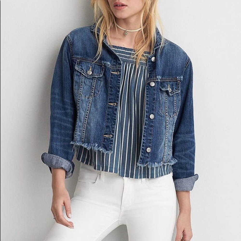 American Eagle Cropped Jean Jacket